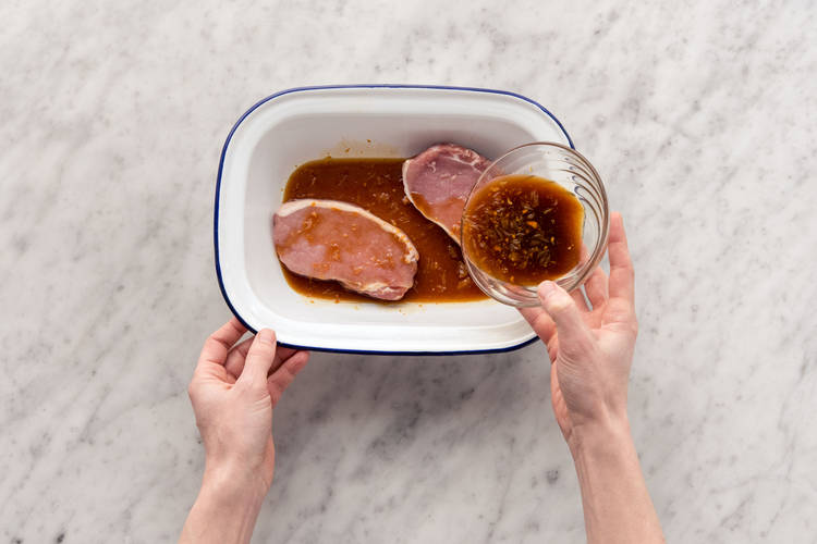 Marinate the pork