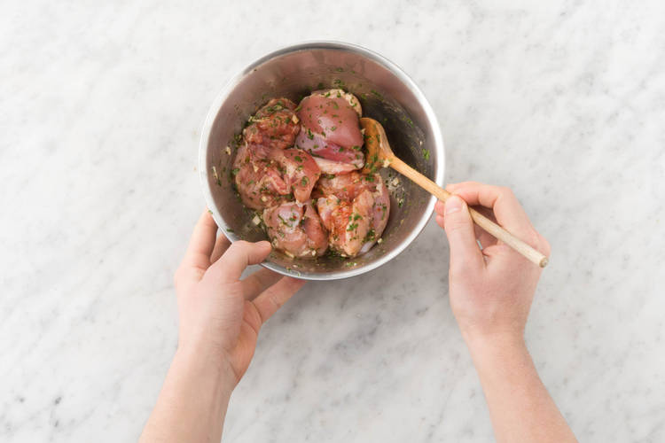 Mix your chicken