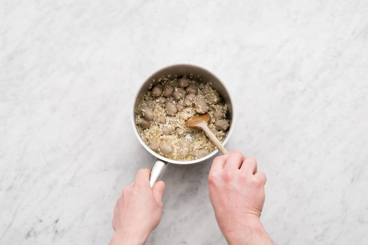 Add arborio rice.