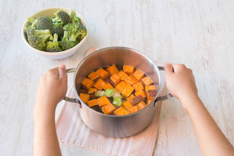 Boil the veggies