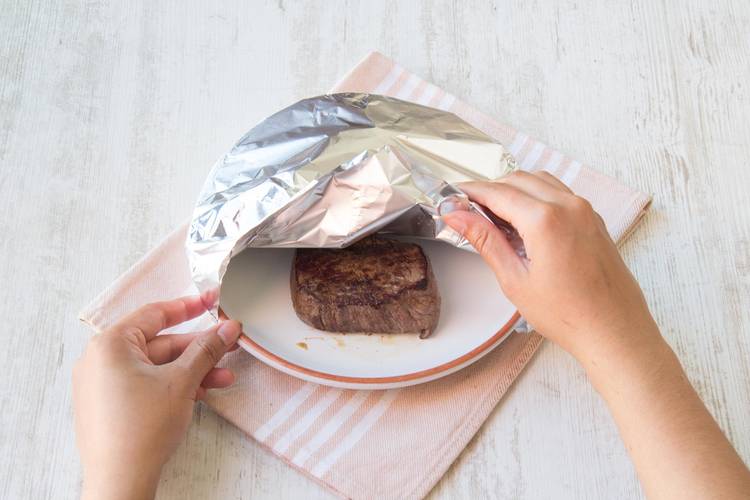 Rest the steaks
