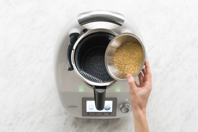 Bulgur einwiegen