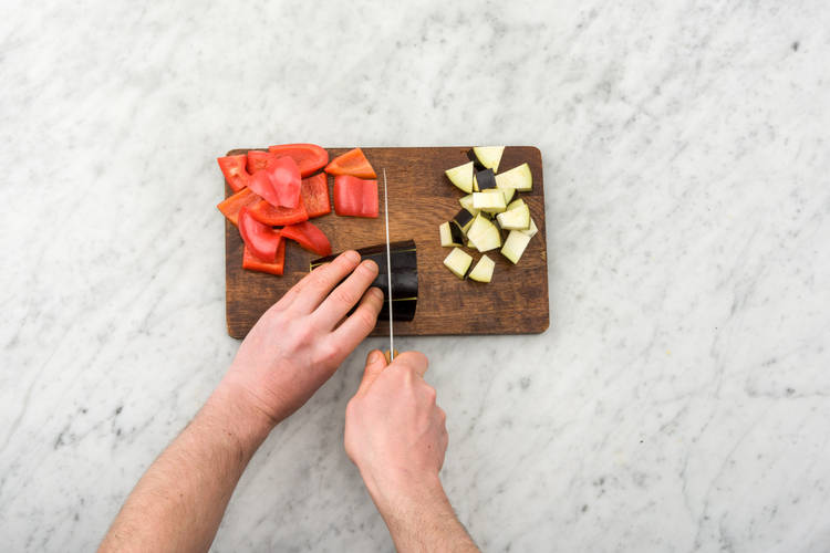 Prep veggies.