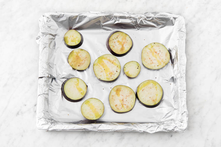 Grill your aubergine