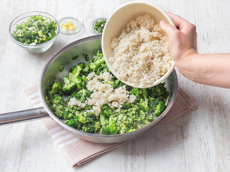 Stir the drained pearl barley