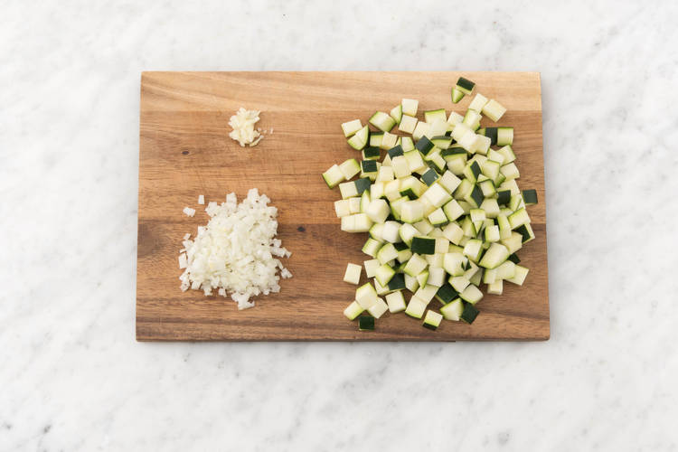 Prep veggies.