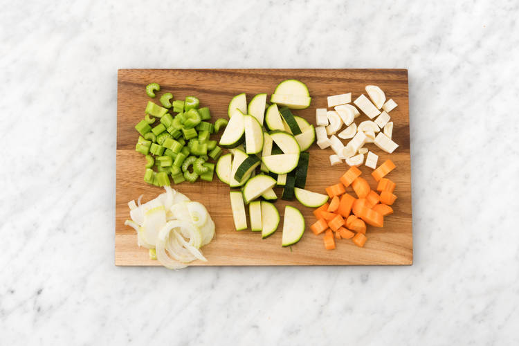 Prep veggies.