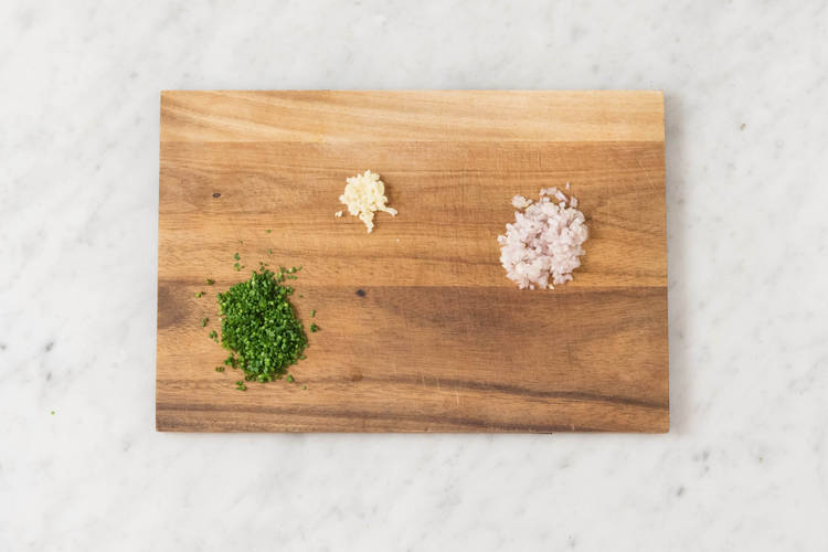 Prep veggies.