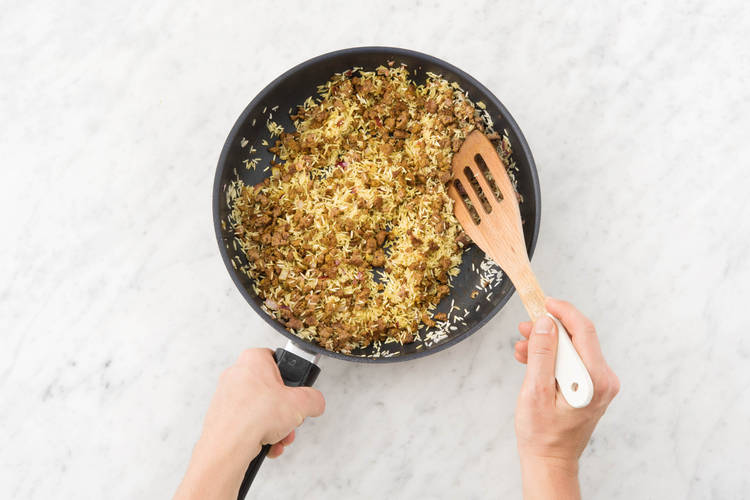 Cook rice.