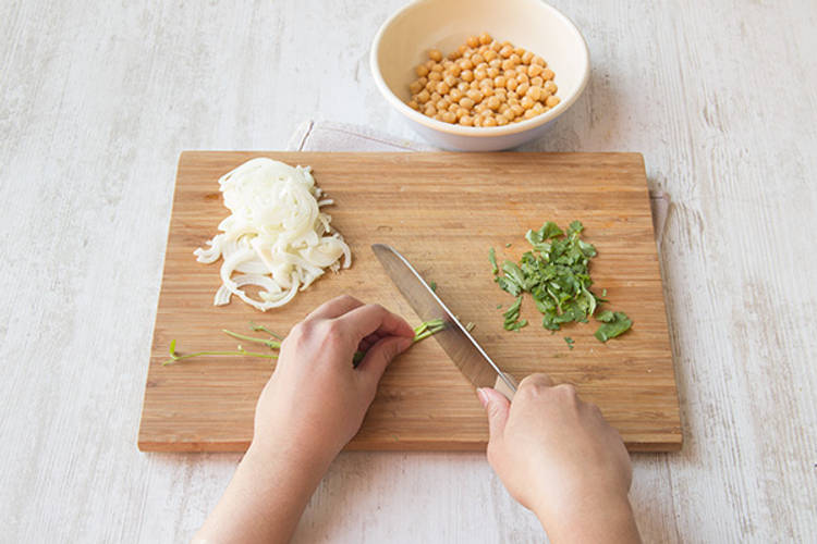 Prep veggies.