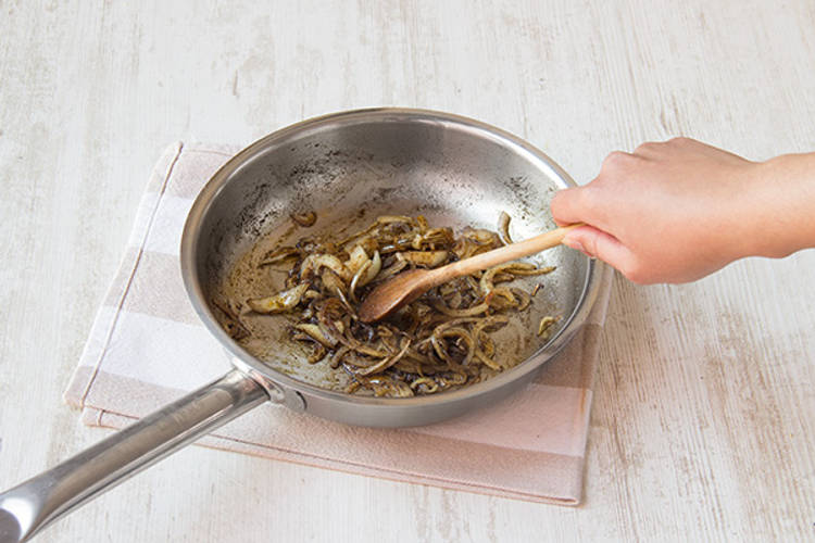 Cook onion.