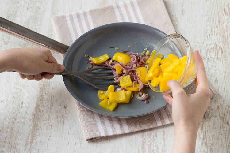 Cook veggies.