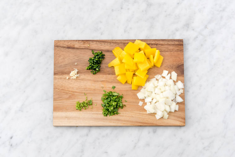 Prep veggies.