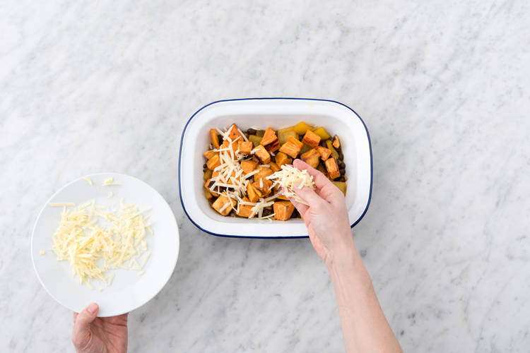 Sprinkle with cheese.