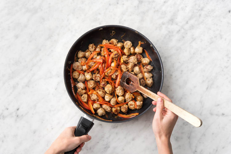 Cook veggies.