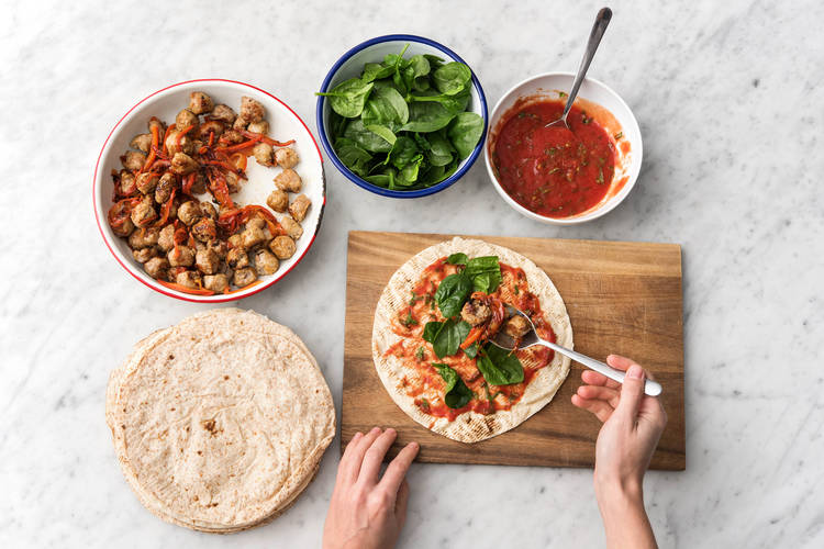 Fill tortillas.