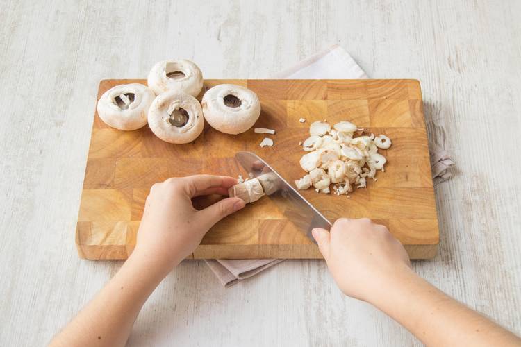 Prepare the mushrooms
