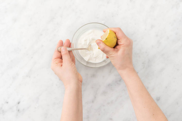 Combine the yoghurt & lemon