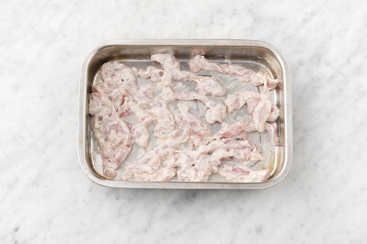 Put your chicken on a baking tray