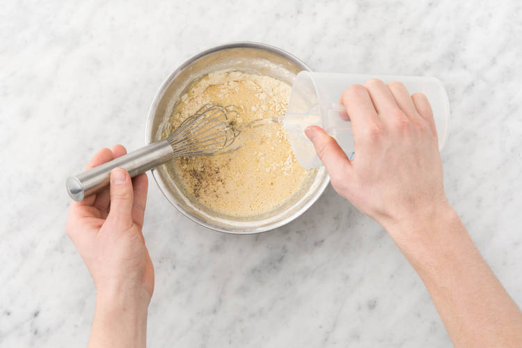 Whisk batter.