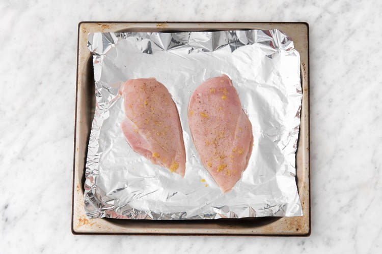 Season chicken.