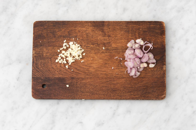 Prep veggies.