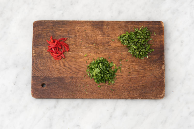 Prep herbs.