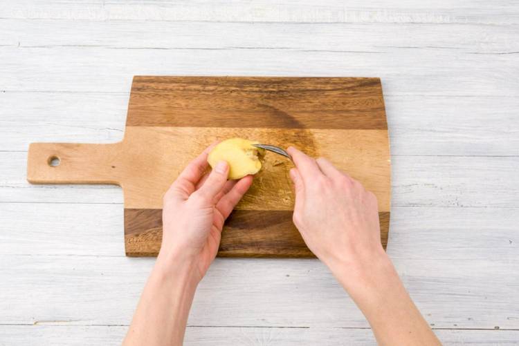 Peel the ginger