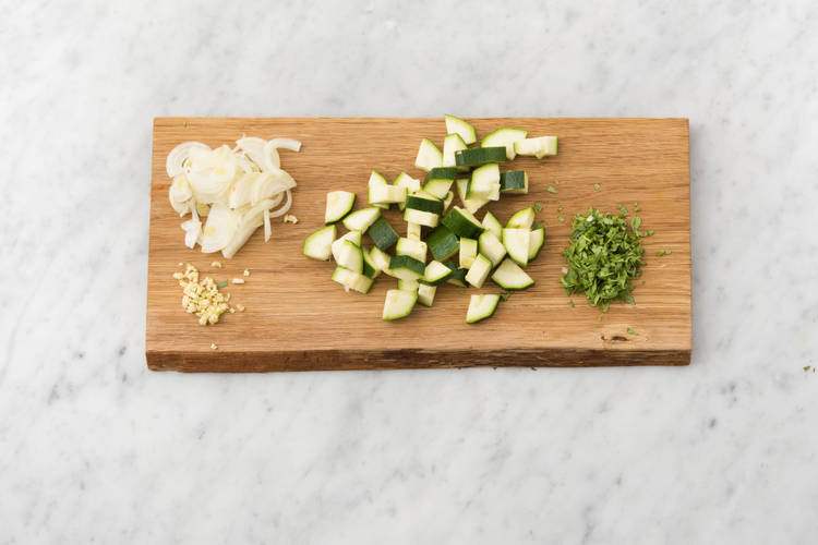 Prep veggies.