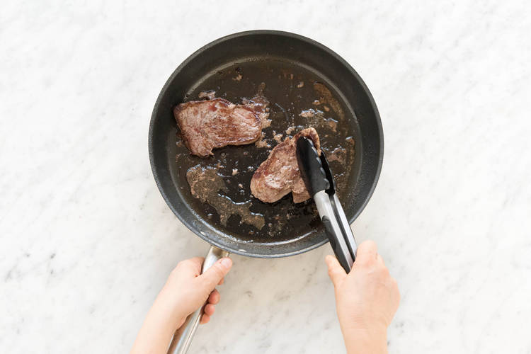 Steak anbraten