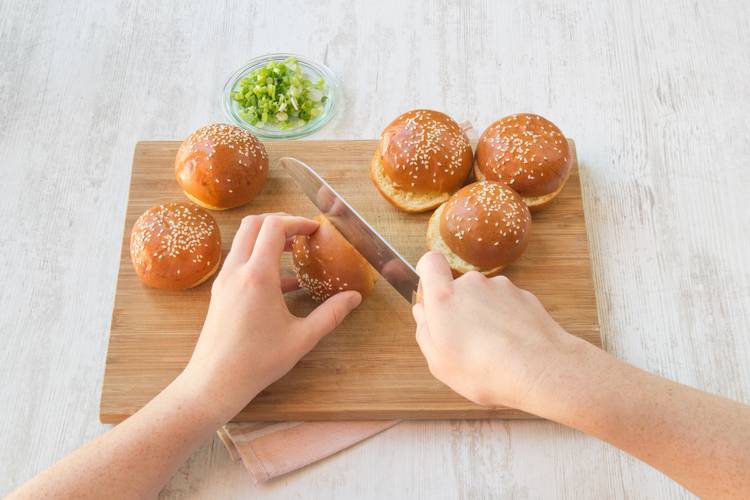Slice the buns