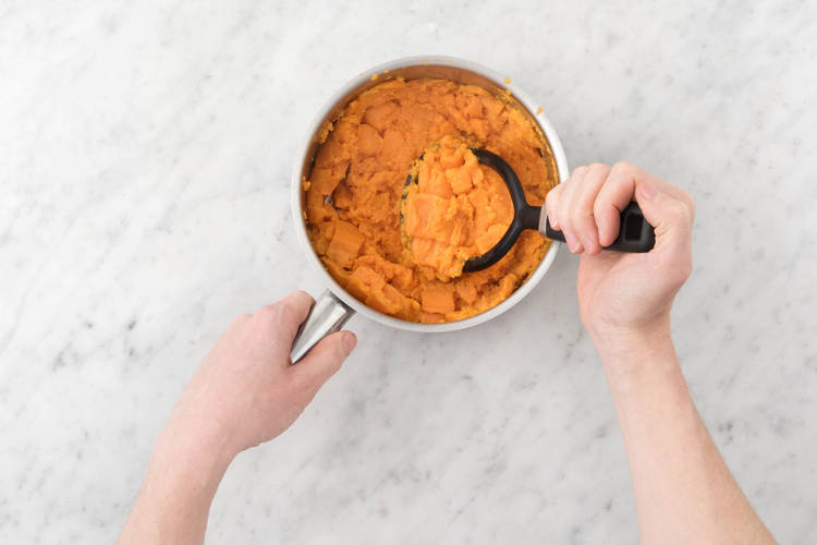 Mash the sweet potato
