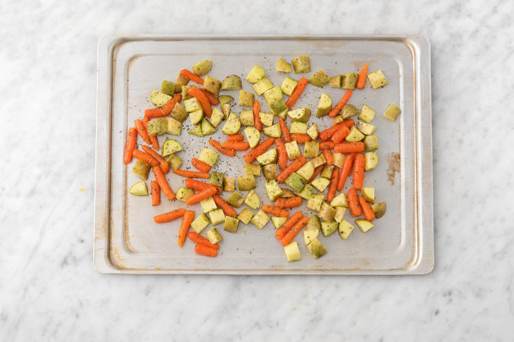 Preheat Oven and Roast Veggies