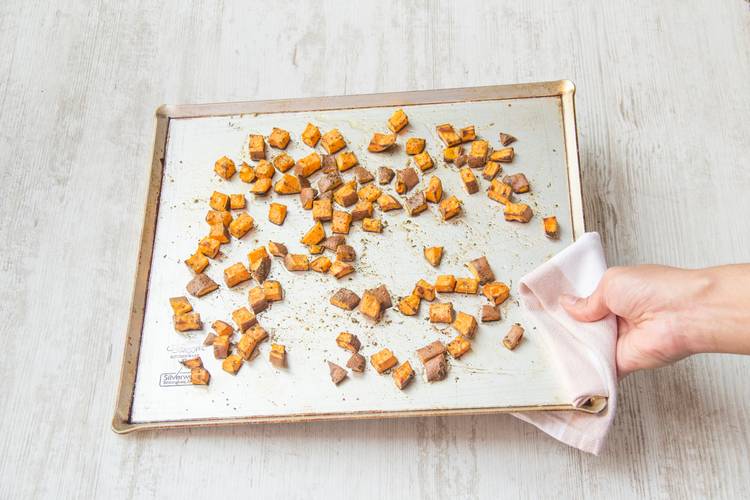 Roast the sweet potatoes