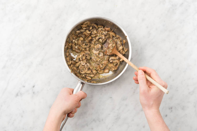 Cook the mushrooms