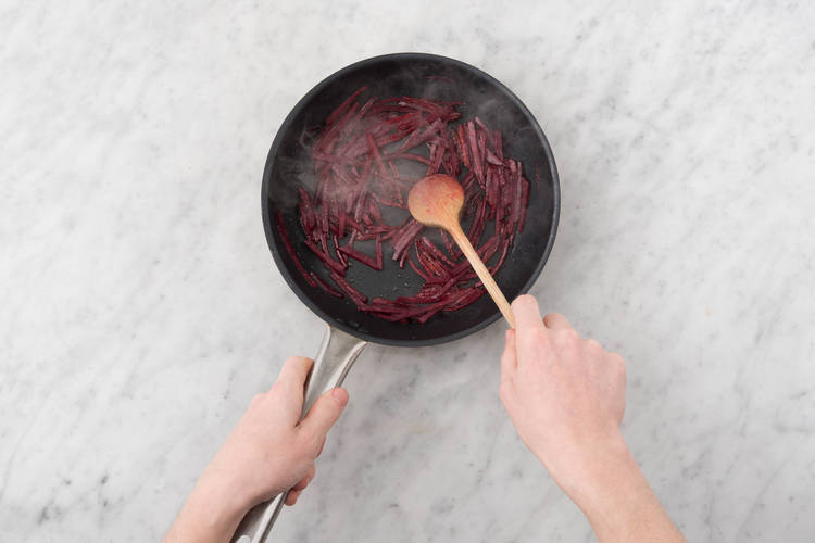 Soften the beetroot
