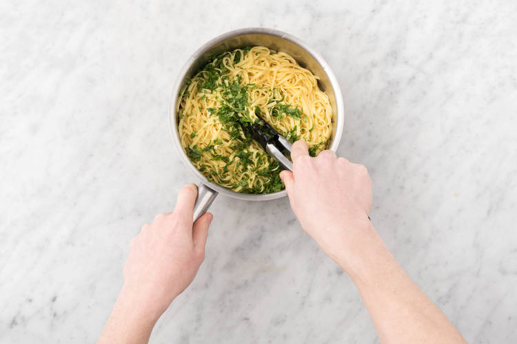 Coat the pasta