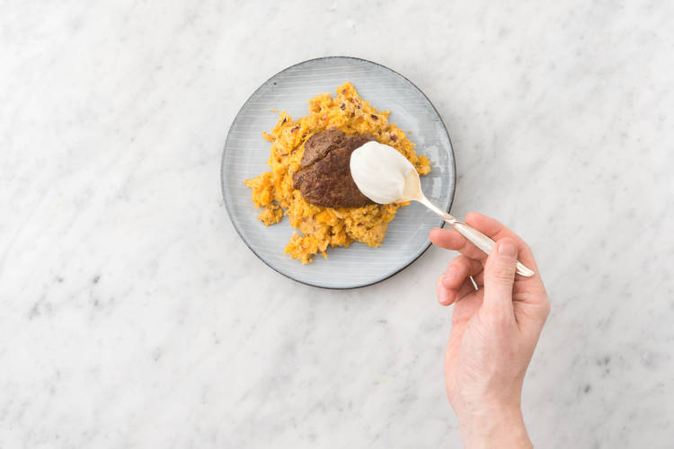 Dollop with the Greek yoghurt