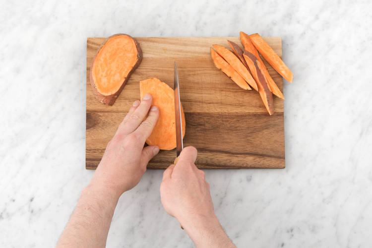 Prepare the sweet potato
