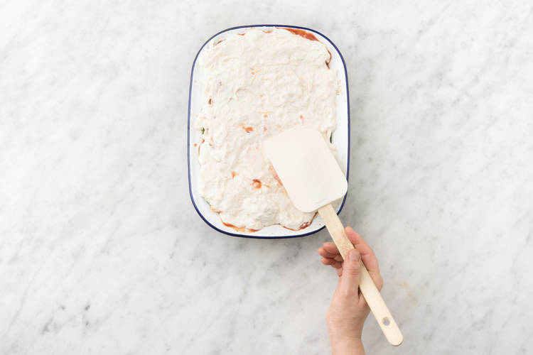 Spoon over the ricotta mixture