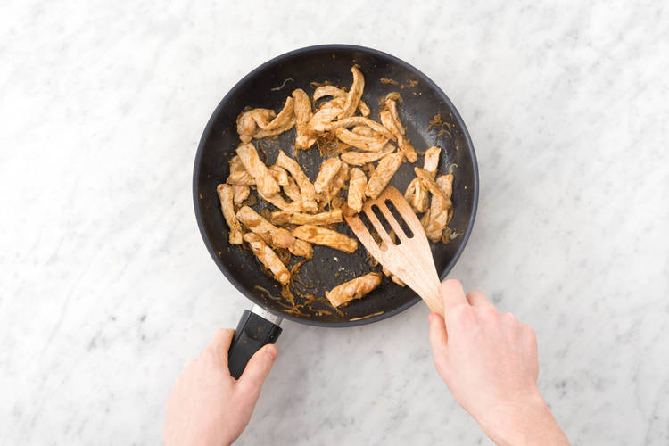 Cook the pork mixture