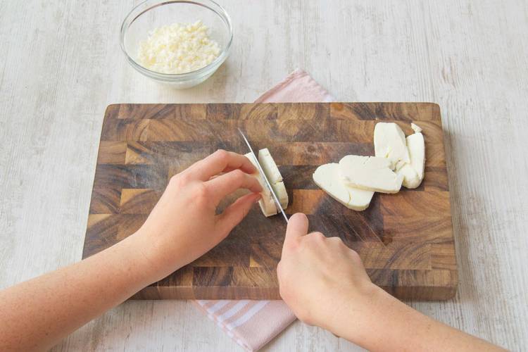 Cut the haloumi into slices