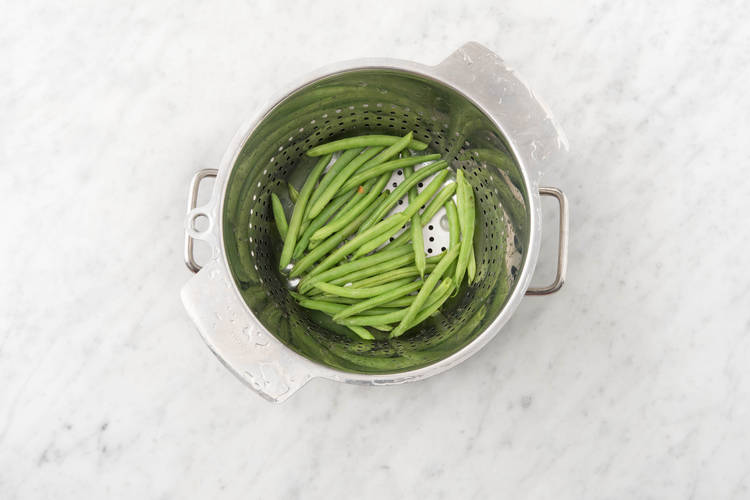 Cook the green beans