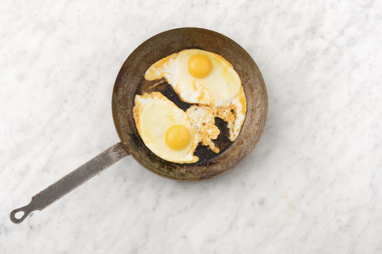 Cook the eggs
