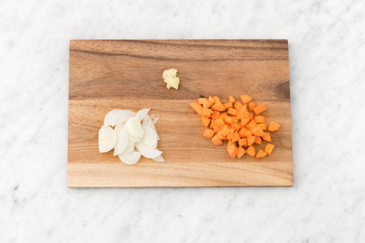 Prep veggies.