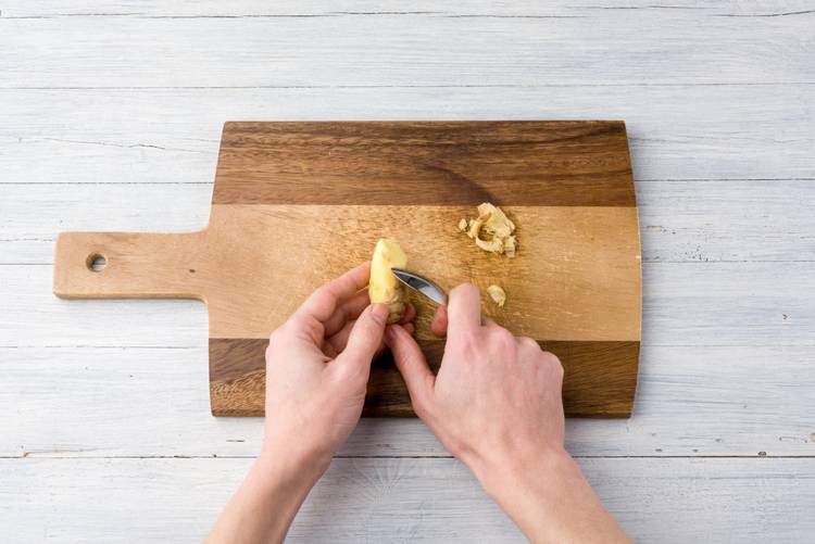 Peel the ginger