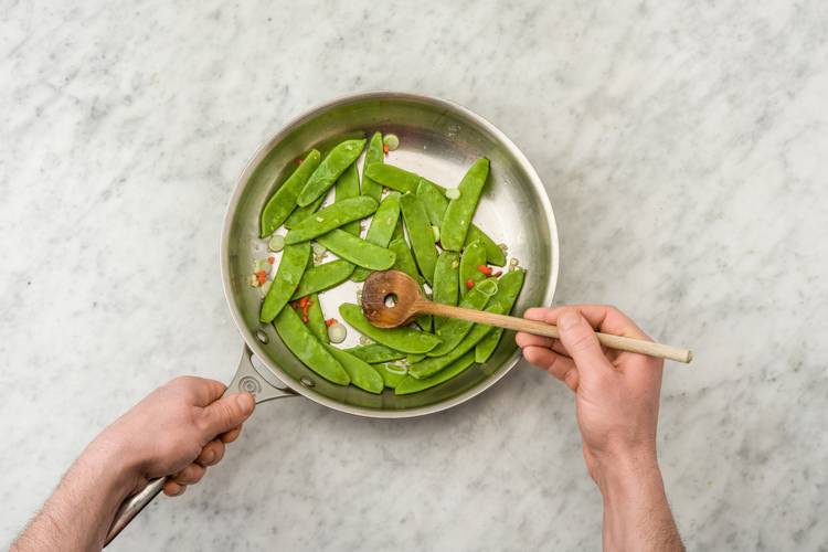 Cook the snow peas