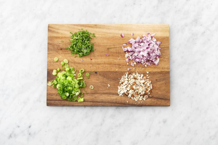 Prep veggies.
