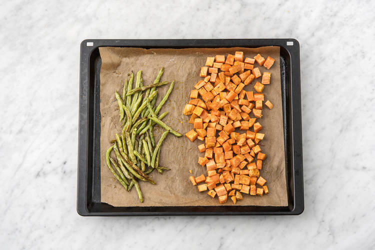 Roast the sweet potato