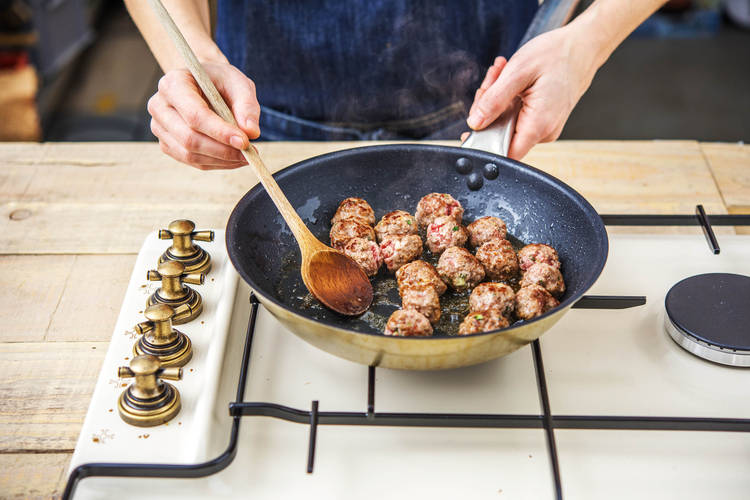 Cook meatballs